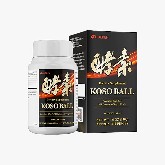 Umeken Koso Ball Infused with Pure 160 Fermented Ingredients, Japanese Supplements for Overall Wellness & Balanced Nutrition, Small 1 Pack, 342 Pieces
