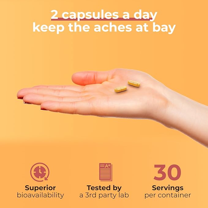 Inflame Shield | Turmeric Supplement for Inflammation Support with Ginger, Bioperine, & Bromelain | Advanced Formula for Joint Support | 120 Capsules for Men and Women