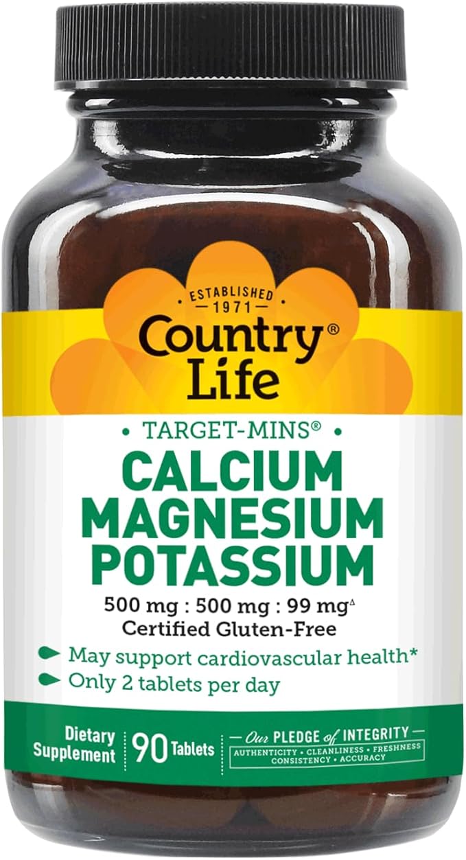 Country Life Calcium-Magnesium-Potassium - 90 Tablets