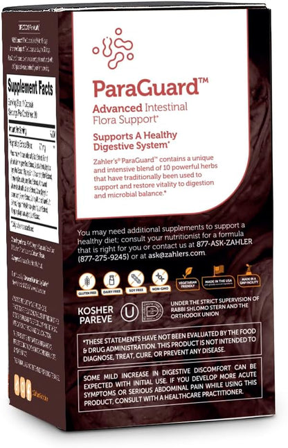 Zahler - ParaGuard Capsules - Gut Health Supplement - Formula has Wormwood, Garlic Bulb, Pumpkin Seed, Clove & More - Natural Support for Humans - Certified Kosher 30 Count