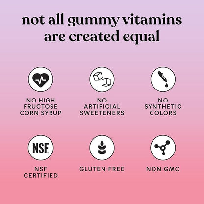 Lemme Glow Collagen Gummies for Thick Hair, Strong Nails & Healthy Skin with Multi-Collagen Peptides, Biotin, Trace Minerals, Zinc, Vitamins A, C & E, Dairy & Gluten Free, Peach Flavor, 60 ct.