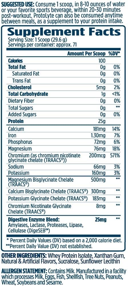 VMI Sports ProtoLyte Whey Isolate Protein Powder, Vanilla Cake Batter, 4.6 lbs