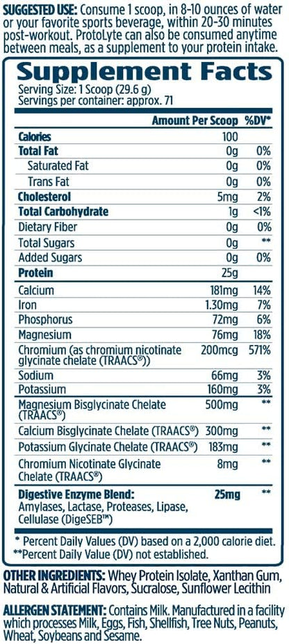 VMI Sports ProtoLyte Whey Isolate Protein Powder, Vanilla Cake Batter, 4.6 lbs