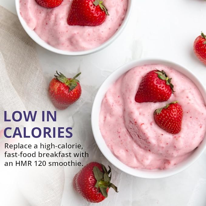 HMR 120 Shake Meal Replacement Powder | Strawberry Shake Mix to Support Healthy Weight Loss | 12g of Protein | Nutritional Drink | Low Calorie Food | 12 Servings