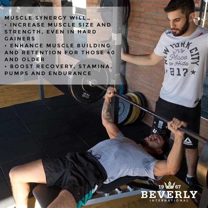 Beverly International Muscle Synergy 405g (Lemon Powder 14.3 oz) Dramatic Muscle Pump, Size & Strength Maximizing Drink Mix w/HMB. L-Arginine, L-Citrulline, Creatine Monohydrate, L-Ornithine