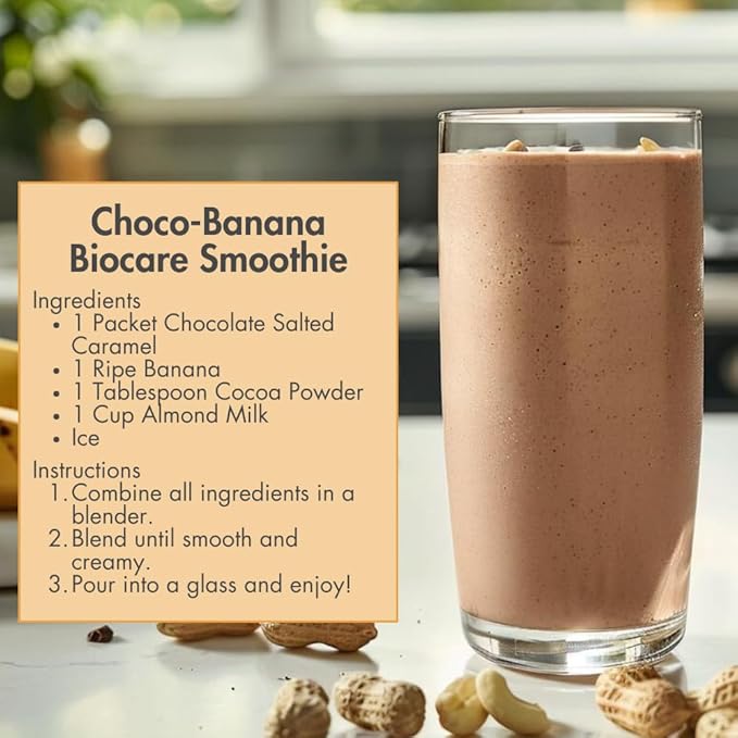 Nutritional Beverage for GLP-1 Users, Dietary Powder Drink Provides 20g Essential Protein, 26 Vitamins/Minerals, Helps Ease Nausea, Bloating, Constipation, Chocolate Salted Caramel (14 Count)