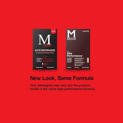 Mdrive Elite Test Booster for Men - Supports Immune Health, Energy, VO2Max, Recovery, Stress Relief, Lean Muscle, KSM-66 Ashwagandha, DIM, Fenugreek, 90 Capsules