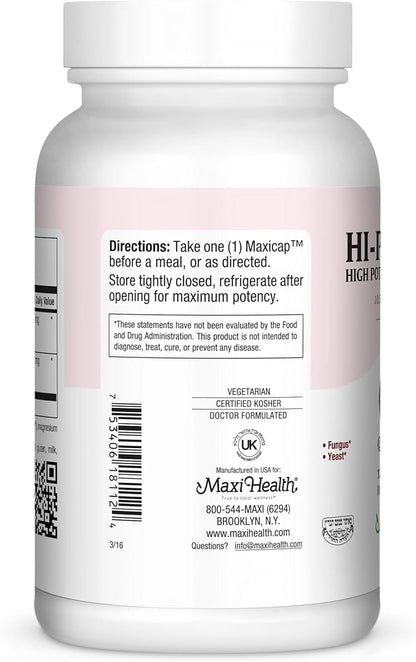 Maxi Health HI-PO Dophilus High Potency Acidophilus Probiotics, 120 Count