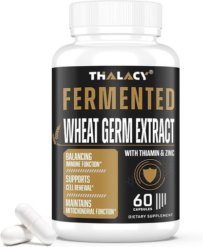 Spermidine Supplements 13mg - 1300mg Wheat Germ Extract Capsules Potent Formula with Higher Spermidine Content and Zinc for Healthy Aging, Daily Immune System and Cell Renewal, 60 Capsules