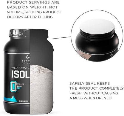SASCHA FITNESS Hydrolyzed Whey Protein Isolate,100% Grass-Fed (2 Pounds, Cookies & Cream)
