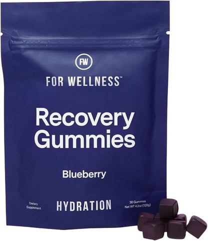 Electrolyte Recovery Gummies™ Blueberry Flavor Hydration Gummies with VitaBlue® Blueberries & Electrolytes - Exercise Recovery, Energy Boost, Replenishment & Antioxidants Non-GMO, Vegan, Gluten-Free