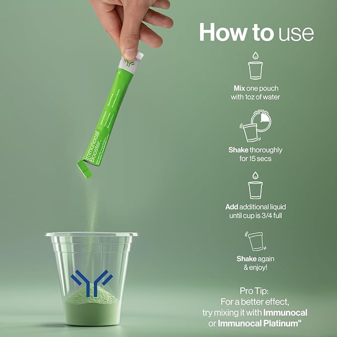 Immunocal Booster – Supplement with Over 50 Fruits & Veggies, Relieves Inflammation, Immune Support, Antioxidant, Selenium + Sulforaphane (Nrf2 Activator™) | Gluten Free, Sugar Free | 30 Servings