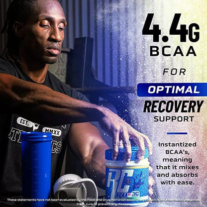Ronnie Coleman's BCAA XS Powder with EAAs, Branched Chain Amino Acids Post Workout Muscle Recovery, Sugar Free Hydration Drink for Women and Men, Lemonade, 30 Servings