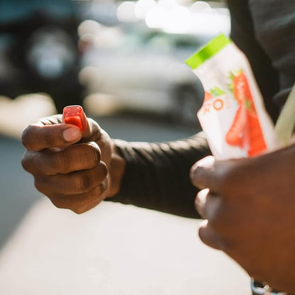 PROBAR - Bolt Organic Energy Chews, Strawberry, Non-GMO, Gluten-Free, USDA Certified Organic, Healthy, Natural Energy, Fast Fuel Gummies with Vitamins B & C (12 Count)