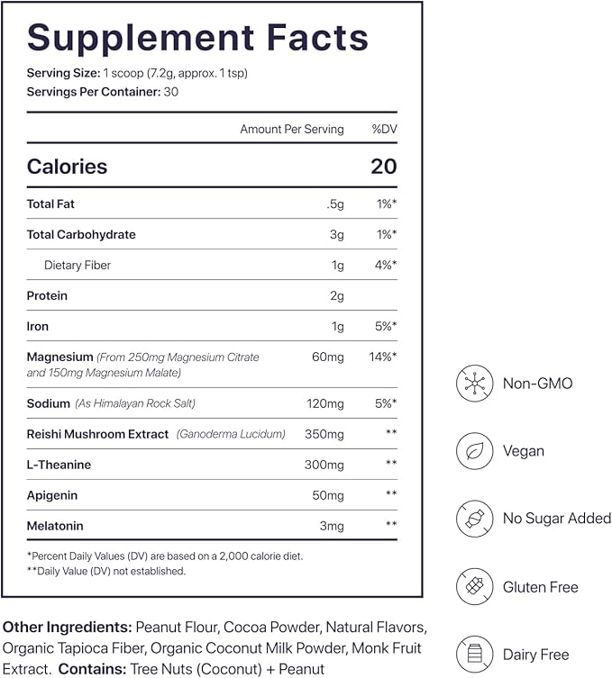 Beam Dream Sleep Powder, Sleep Aid, Sleep Aids For Adults, Contains Magnesium, Melatonin, L Theanine, Apigenin, Natural Sleep Supplement, Vegan, Non GMO, Dairy Free, 3rd Party Tested, 30 Servings