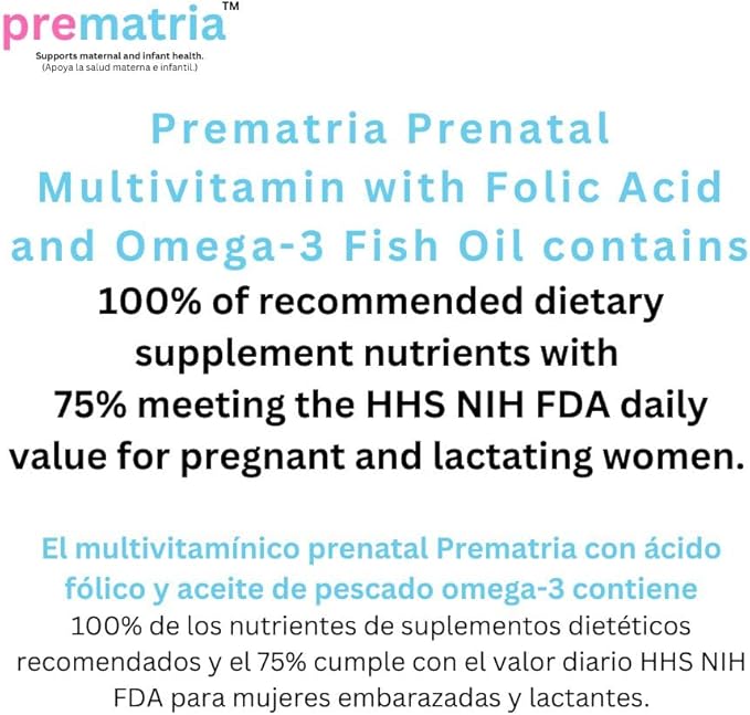Prematria Prenatal Multivitamin Folic Acid Omega-3 Fish Oil Softgel