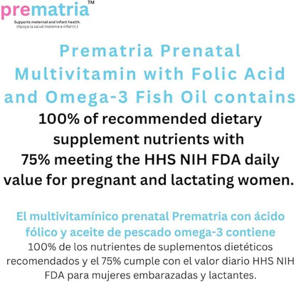 Prematria Prenatal Multivitamin Folic Acid Omega-3 Fish Oil Softgel