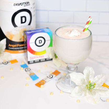 Devotion Nutrition Protein Powder Blend | Gluten Free, Keto Friendly, No Added Sugars | 1g MCT | 20g Whey & Micellar Protein | 2lb Tub (Angel Food Cake)