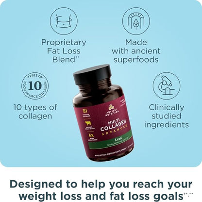 Ancient Nutrition Advanced Collagen Protein Lean with Probiotics, Hydrolyzed Collagen Peptides Supports Healthy Weight Loss* and Fat Loss*, 90 Count