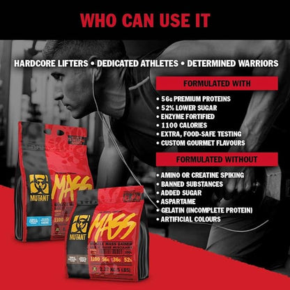 Mutant Mass Weight Gainer Protein Powder - Mass Builder for Bulking and Lean Mass Gainer, The Weight Gainer Men Need to Bulk up – 5 Pound – Chocolate Peanut Butter