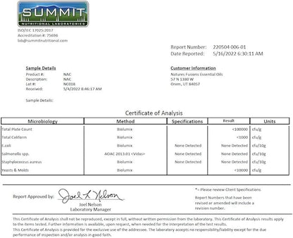 Nature's Fusions NAC Supplement N-Acetyl Cysteine - NAC 600 mg - Anti Aging Supplement, Antioxidant Supplement, Liver and Lung Support, Boost Glutathione - N Acetyl Cysteine (60 Capsules)