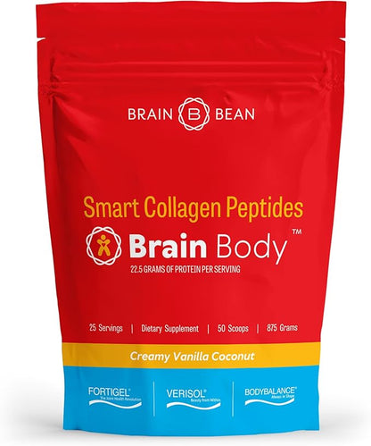 Brain Body Collagen Peptides Powder - Vital Proteins from Collagen Peptides Powder Supplement for Skin, Muscle, and Joints - Collagen Supplements for Women and Men - 25 Servings - 875 Grams