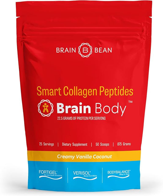 Brain Body Collagen Peptides Powder - Vital Proteins from Collagen Peptides Powder Supplement for Skin, Muscle, and Joints - Collagen Supplements for Women and Men - 25 Servings - 875 Grams