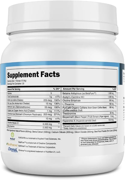 Transparent Labs Lean Pre-Workout - Body Recomposition Pre Workout for Men and Women with Acetyl L-Carnitine, Beta Alanine Powder, & PurCaf Organic Caffeine Powder - 30 Servings, Cherry Splash