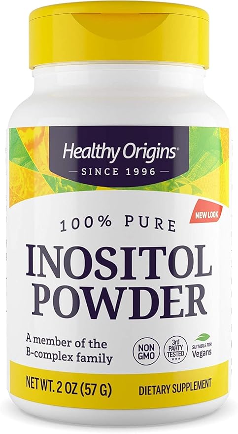Healthy Origins Inositol Powder, 56.7 g - for Skin, Hair & Nail Health - Vitamin B8 Powder Supplement - Part of The B Complex Family - Vegan, Non-GMO & Gluten-Free Supplement - 2 Oz