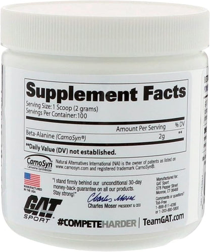 GAT Sport Beta Alanine Supplement, 200 Gram