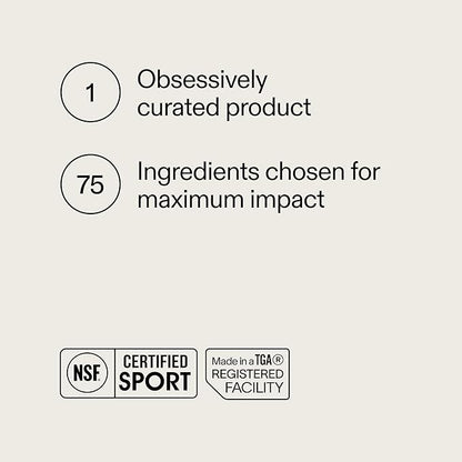 AG1 Greens Powder Supplement | Improve Gut Health | Multivitamin, Probiotic, Gluten Free, Vegan and Keto Friendly | Shaker & Scoop Included | 75 Vitamins (Athletic Greens)