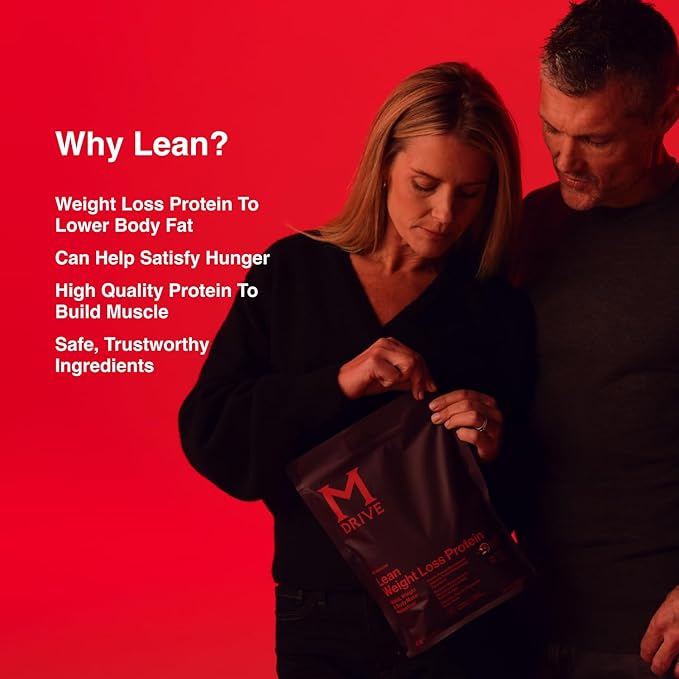 Mdrive Lean for Men, Protein Powder for Supporting and Preserving Lean Muscle Mass, Morosil Sicilian Blood Orange Extract, Chromax, Whey Protein, Blood Orange Chocolate Flavor, 30 Servings, 30oz