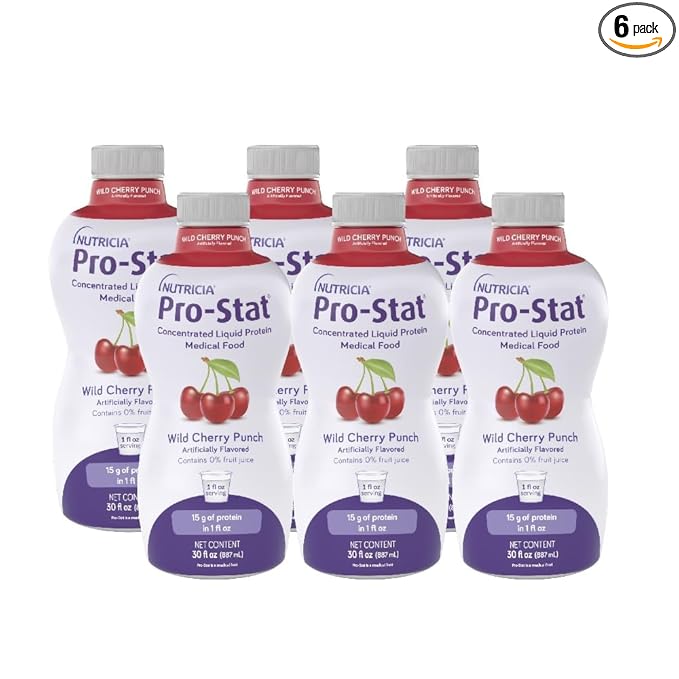 Pro-Stat Concentrated Liquid Protein Medical Food - Wild Cherry Punch, 30 Fl Oz Bottle (Case of 6)