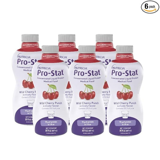 Pro-Stat Concentrated Liquid Protein Medical Food - Wild Cherry Punch, 30 Fl Oz Bottle (Case of 6)