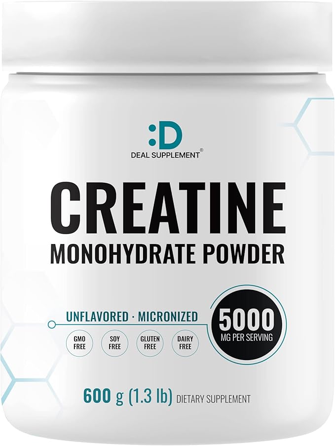 Micronized Creatine Monohydrate Powder 120 Servings - 5000mg(5g) Per Serving | Unflavored Creatine for Men & Women | Improve Performance & PreWorkout Recovery | Vegan, Keto | Non-GMO, No Filler