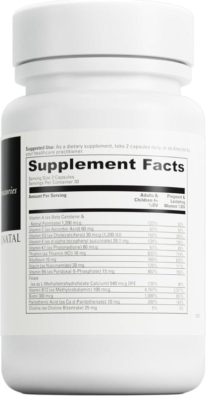 DAVINCI Labs Daily Best Prenatal with Probiotics - Prenatal Multivitamin & Multi-Mineral - Helps Support Prenatal Health with Folate, Choline, Iron & More* - 60 Capsules (30-Day Supply)