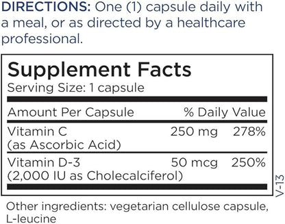 Metabolic Maintenance Vitamin D3 2000iu - Potent + Bioavailable D3 Vitamin Supplements - for Immune Support, Bone + Heart Health and a Balanced Mood (120 Capsules)
