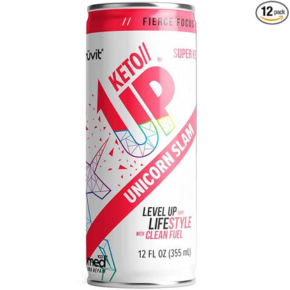 The Unicorn Slam Keto//Up® Drink – Ready-to-Drink Ketones for Focus for Men and Women 12 Pack
