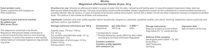 Mivolis Vitamins + Traces Elements Mix Set - Dietary Supplements 10 Tubes x 20 pcs | Germany