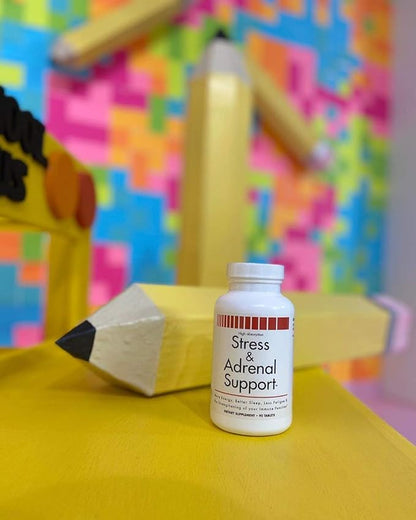 Stress and Adrenal Support - 90 Chewable Tablets - Citrusy Orange Flavor - Easily Digestible - by New Health Products