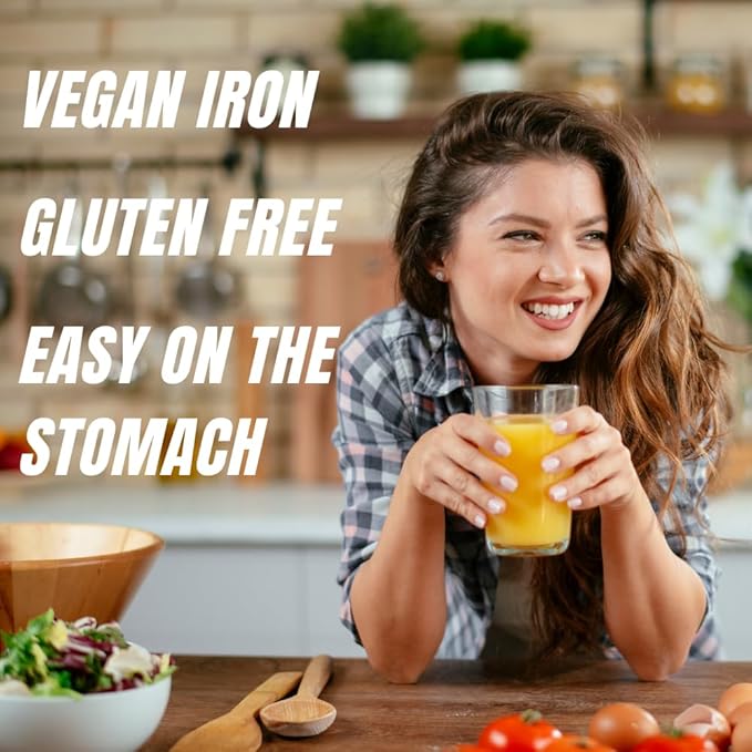 Dr. Wholeness Blood Vitality - Daily Iron Supplement and Multivitamin - Boost Ferritin and Energy, Most Effective Iron Supplement, High Potency, Non Constipating, No Nausea, and Bioavailable - 30 Caps