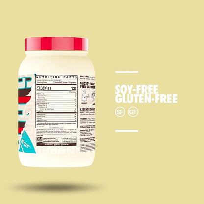 GHOST Whey Protein Powder, Milk Chocolate - 2LB Tub, 25G of Protein - Flavored Isolate, Concentrate & Hydrolyzed Whey Protein Blend - Post Workout Shakes - Soy & Gluten Free