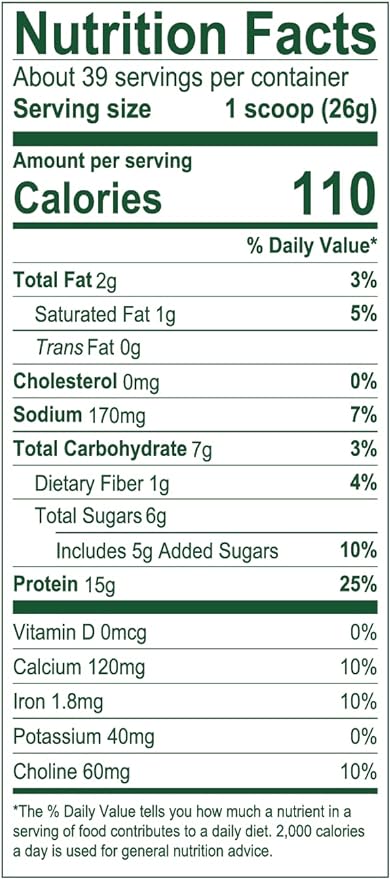 Vega Protein Made Simple Protein Powder, Vanilla - Stevia Free, Vegan, Plant Based, Healthy, Gluten Free, Pea Protein for Women and Men, 2.2 lbs (Packaging May Vary)