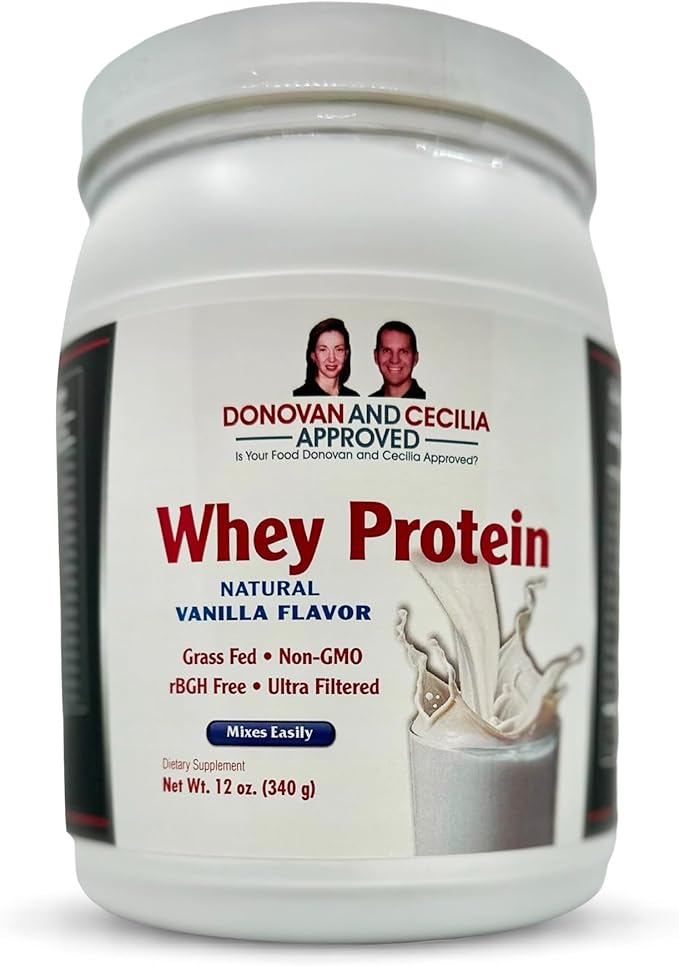 Grass Fed Whey Protein, BCAAs Rich Lean Body Protein Shake for Meal Replacement & Post Workout Recovery, 19g of Protein, No Artificial Sweeteners, Vanilla, 12 Oz