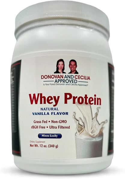 Grass Fed Whey Protein, BCAAs Rich Lean Body Protein Shake for Meal Replacement & Post Workout Recovery, 19g of Protein, No Artificial Sweeteners, Vanilla, 12 Oz