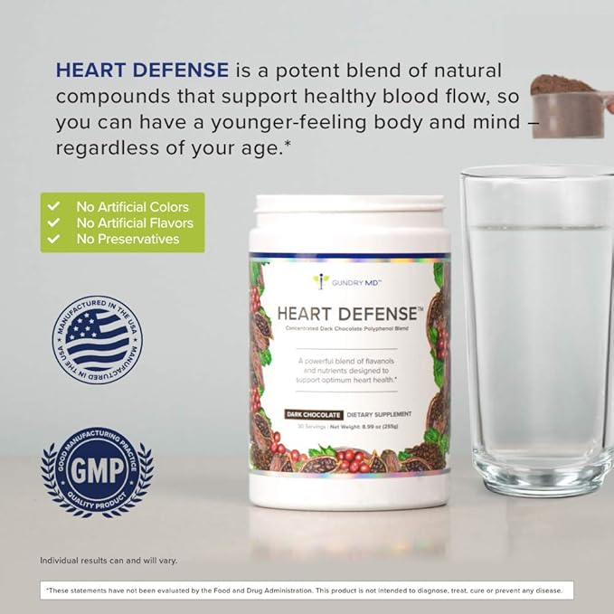Gundry MD® Heart Defense™ Concentrated Dark Chocolate Polyphenol Blend, 30 Servings