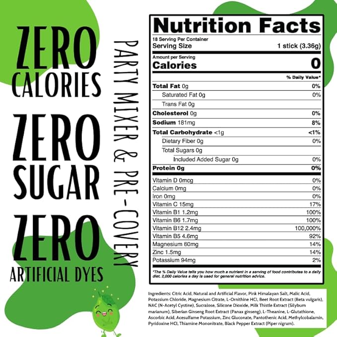 2THIRTY Hydration & Precovery Mixer | No Sugar, Zero Calories | Electrolyte Powder Packets + Vitamin B12, Aminos & Natural Herbs