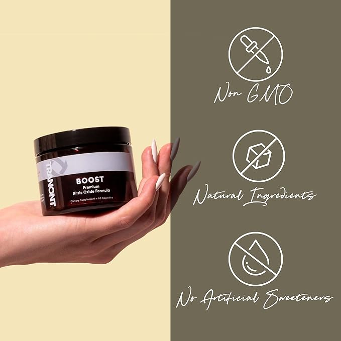 Tranont Boost - Advanced Nitric Oxide Supplements for Women & Men. Peak Performance, Energy, & Focus - Nitric Oxide, L-Arginine, Antioxidants for Improved Mental Clarity & Strong Muscles - 60 Capsules