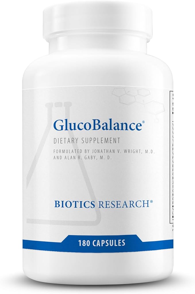 Biotics Research GlucoBalance Supports Metabolic Health, Chromium, Vanadium, Lcarnitine 180 Capsules