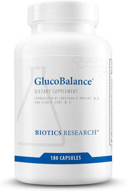 Biotics Research GlucoBalance Supports Metabolic Health, Chromium, Vanadium, Lcarnitine 180 Capsules